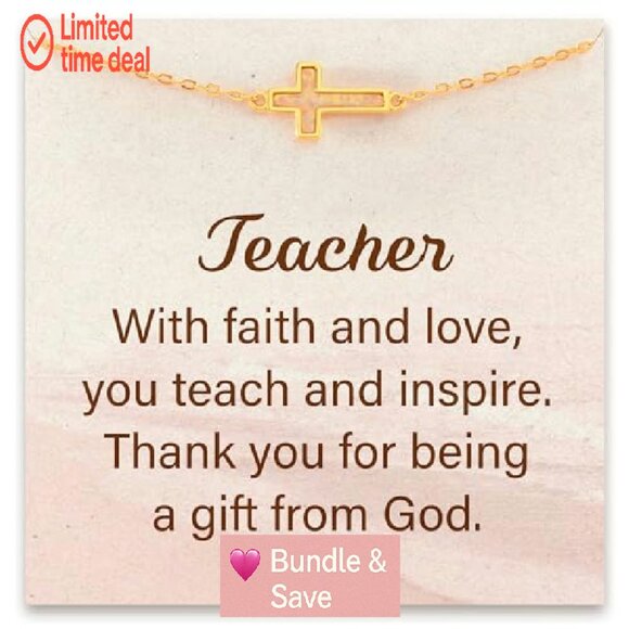 18K Gold Plated Cross Bracelet, 6" Length, Sterling Silver, Dainty Charm - Picture 2 of 7